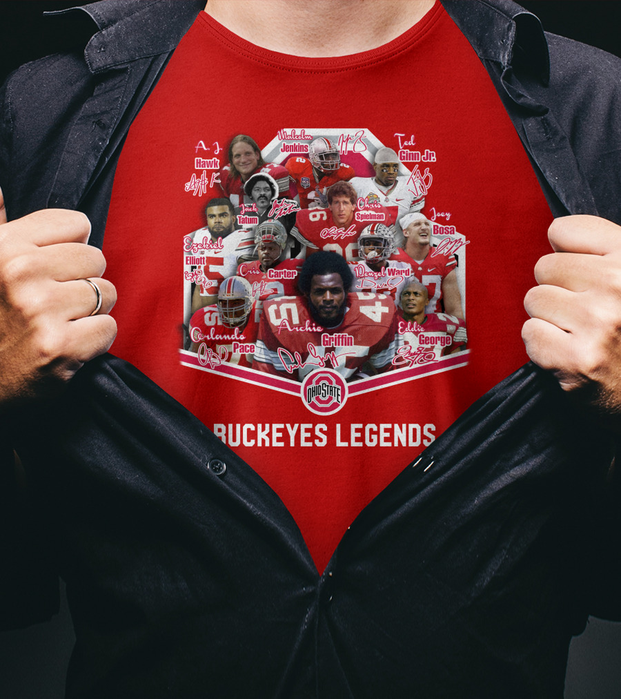 Ohio State Buckeyes OSB Legends Football Stars T-Shirt