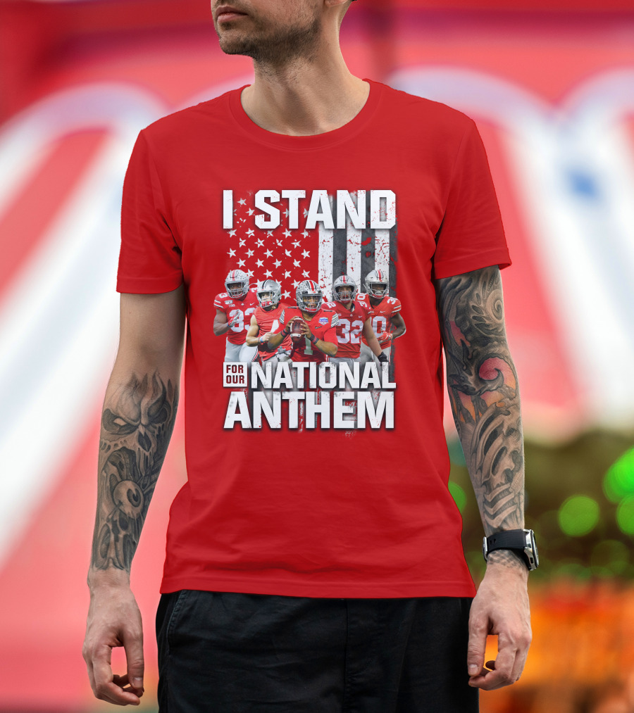 I Stand For Our National Anthem Football Players Flag T-Shirt
