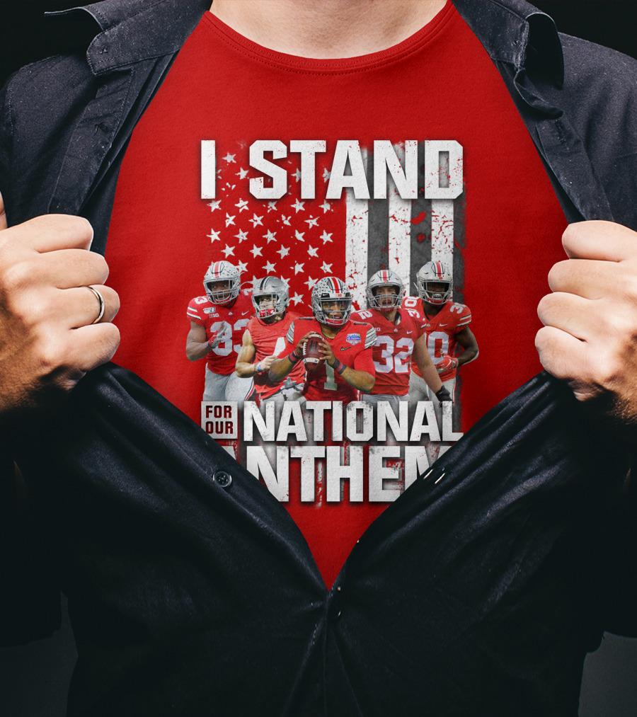 I Stand For Our National Anthem Football Players Flag T-Shirt