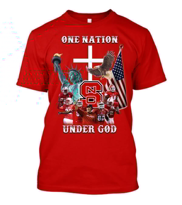 NC State Wolfpack Football One Nation Under God T-Shirt
