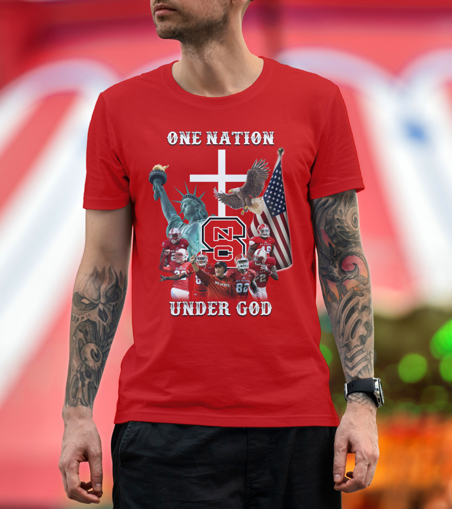 NC State Wolfpack Football One Nation Under God T-Shirt