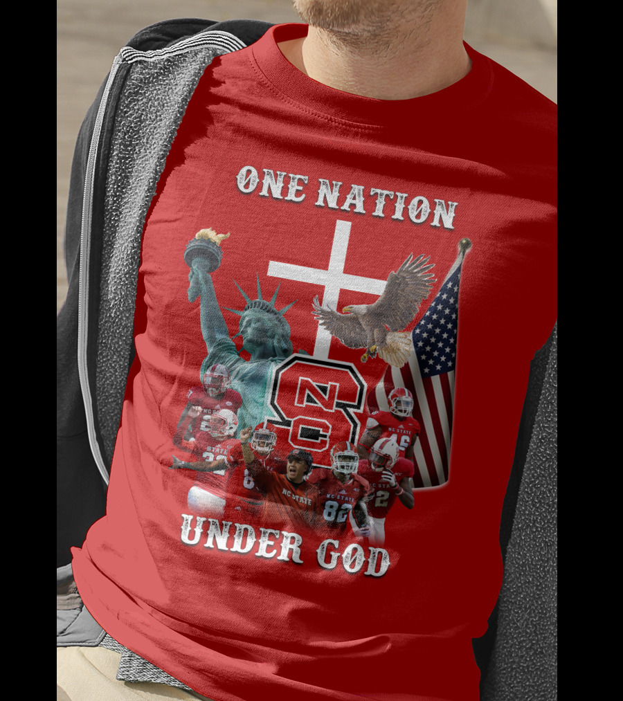 NC State Wolfpack Football One Nation Under God T-Shirt