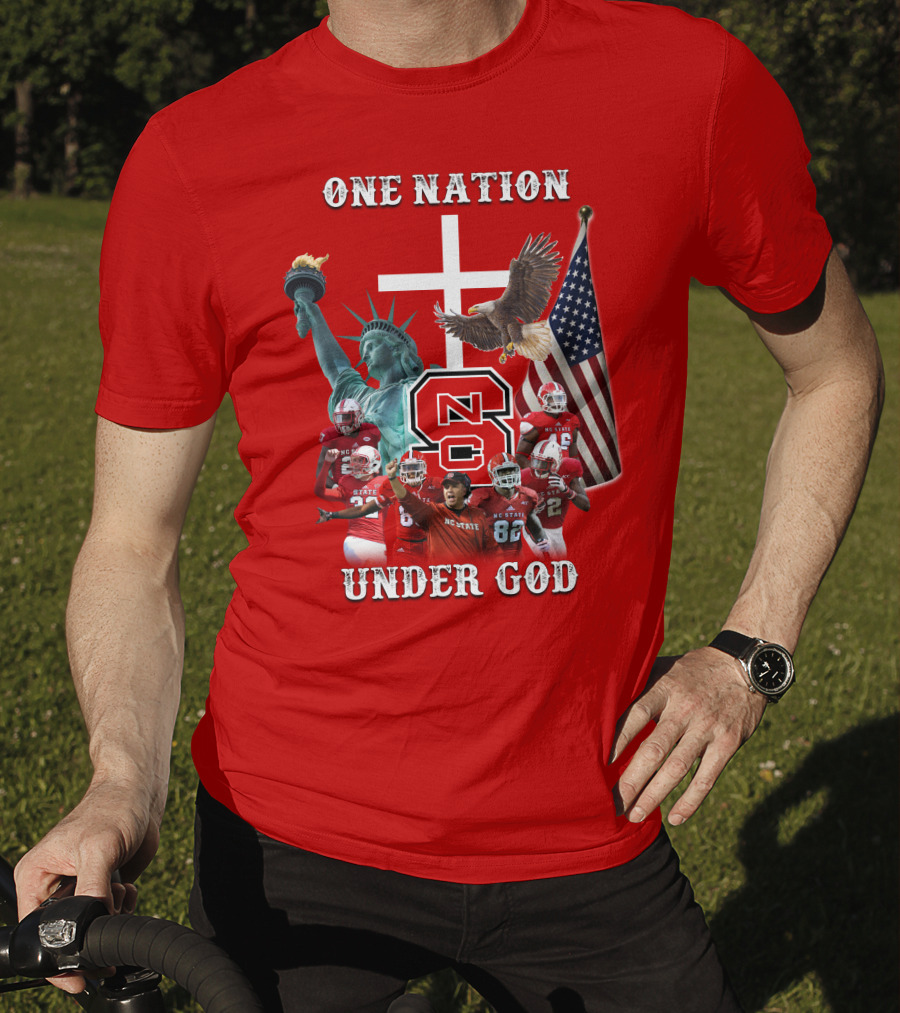 NC State Wolfpack Football One Nation Under God T-Shirt