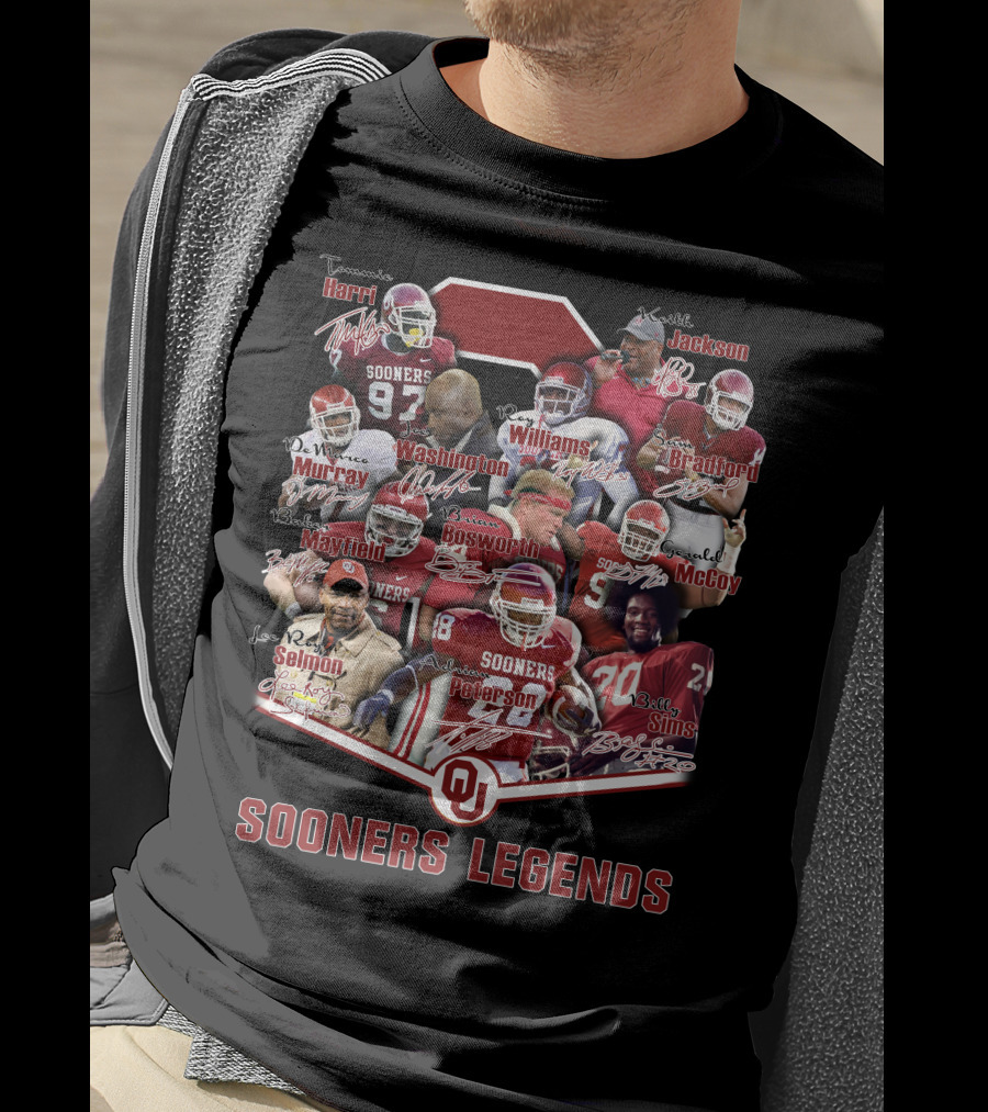 Sooners Legends Peterson Mayfield Murray Bosworth Sims T-Shirt