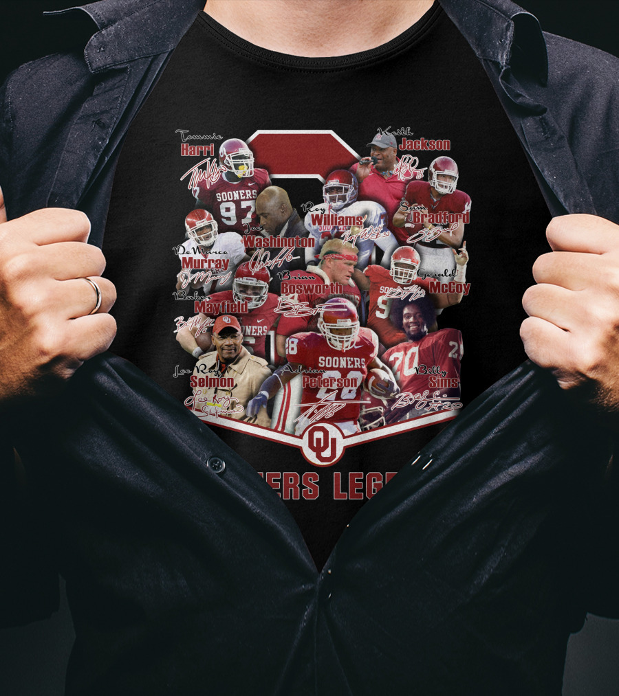 Sooners Legends Peterson Mayfield Murray Bosworth Sims T-Shirt