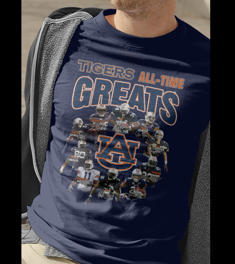 Tigers All-Time Greats Auburn Football Legends T-Shirt