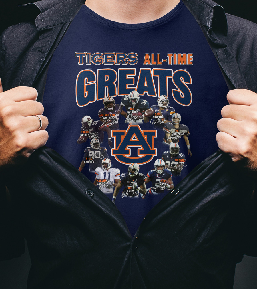 Tigers All-Time Greats Auburn Football Legends T-Shirt