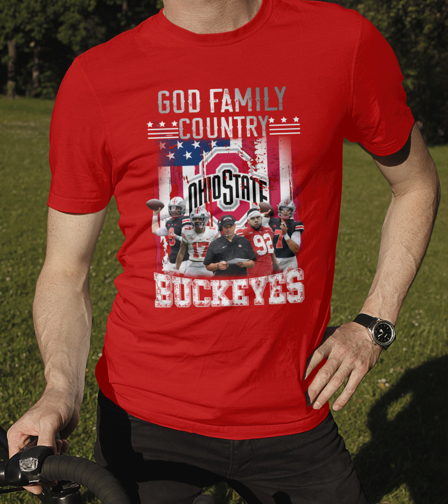 Ohio State God Family Country Buckeyes T-Shirt