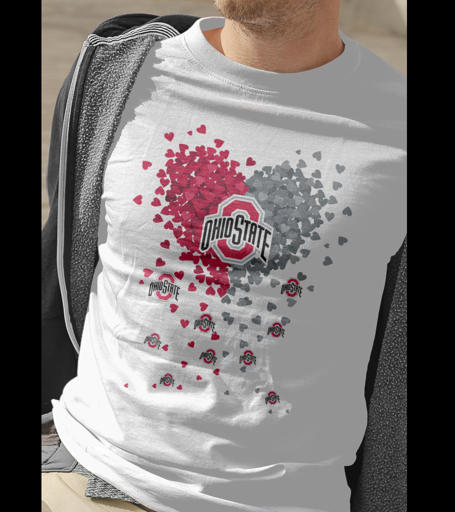 Ohio State Buckeyes Mini Heart Burst T-Shirt