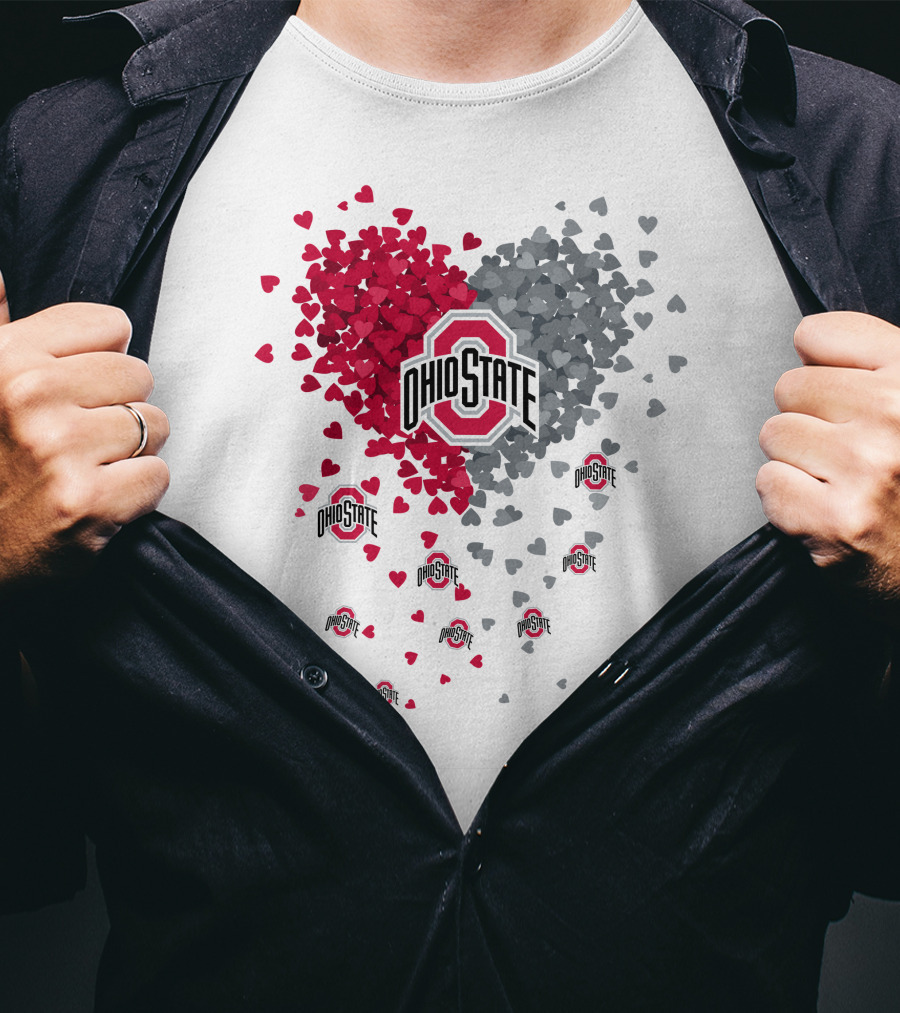 Ohio State Buckeyes Mini Heart Burst T-Shirt