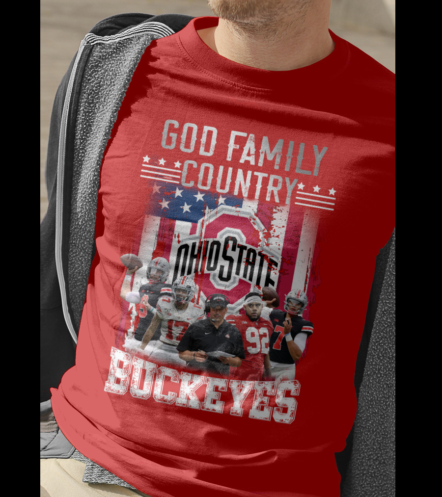 God Family Country Ohio State Buckeyes Football Team Players T-Shirt