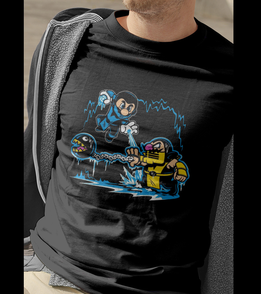 Super Nintendo Subzero Meets Scorpion With Chain Chomp T-Shirt