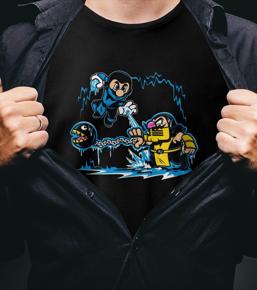Super Nintendo Subzero Meets Scorpion With Chain Chomp T-Shirt
