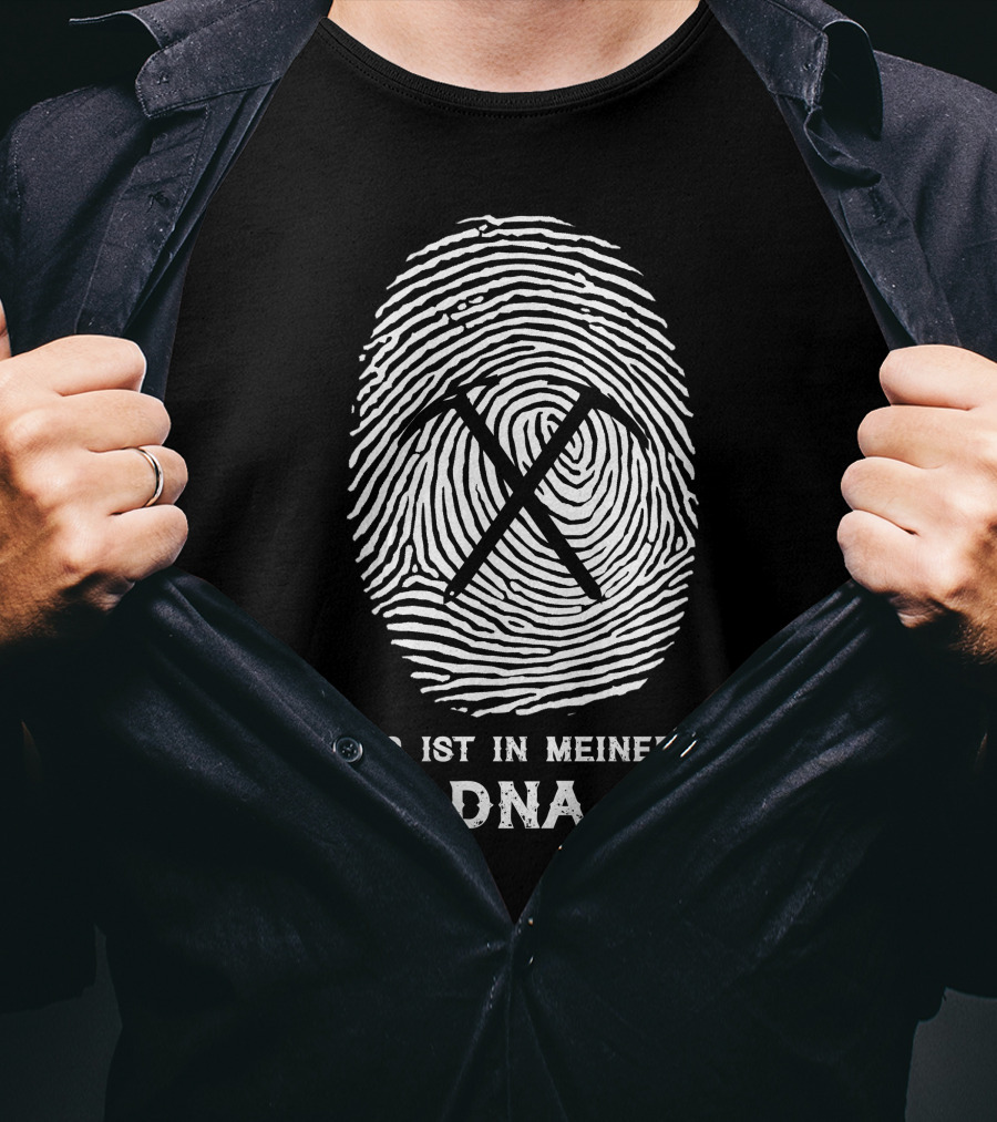 Es Ist In Meiner DNA Fingerprint Ice Axe Crossing T-Shirt