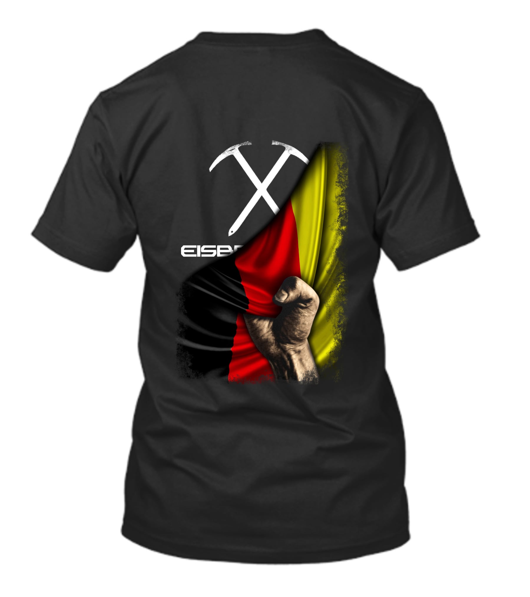 Eisbrecher Flagge Duo Pickaxes German Colors Fist T-Shirt