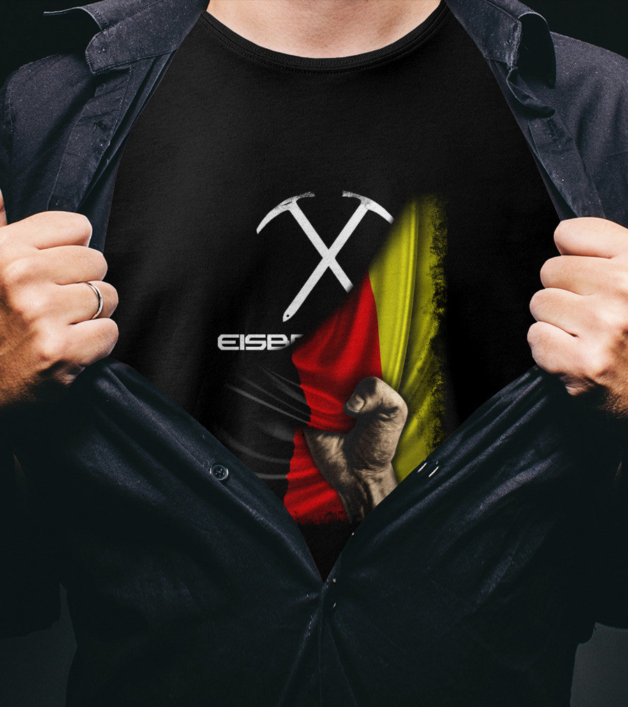 Eisbrecher Flagge Duo Pickaxes German Colors Fist T-Shirt
