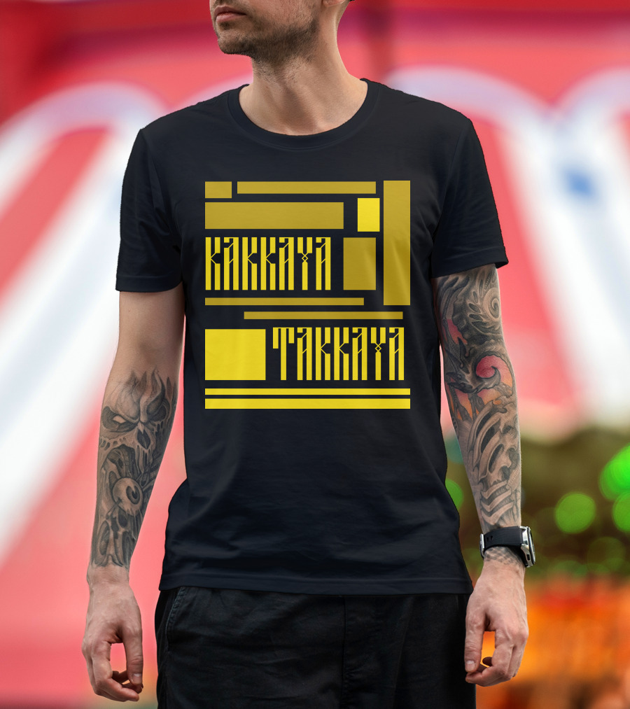 KAKKAYA TAKKAYA Bold Geometric Lettering T-Shirt