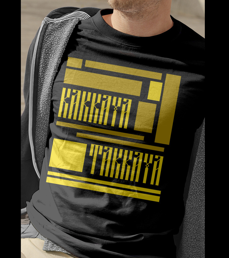 KAKKAYA TAKKAYA Bold Geometric Lettering T-Shirt