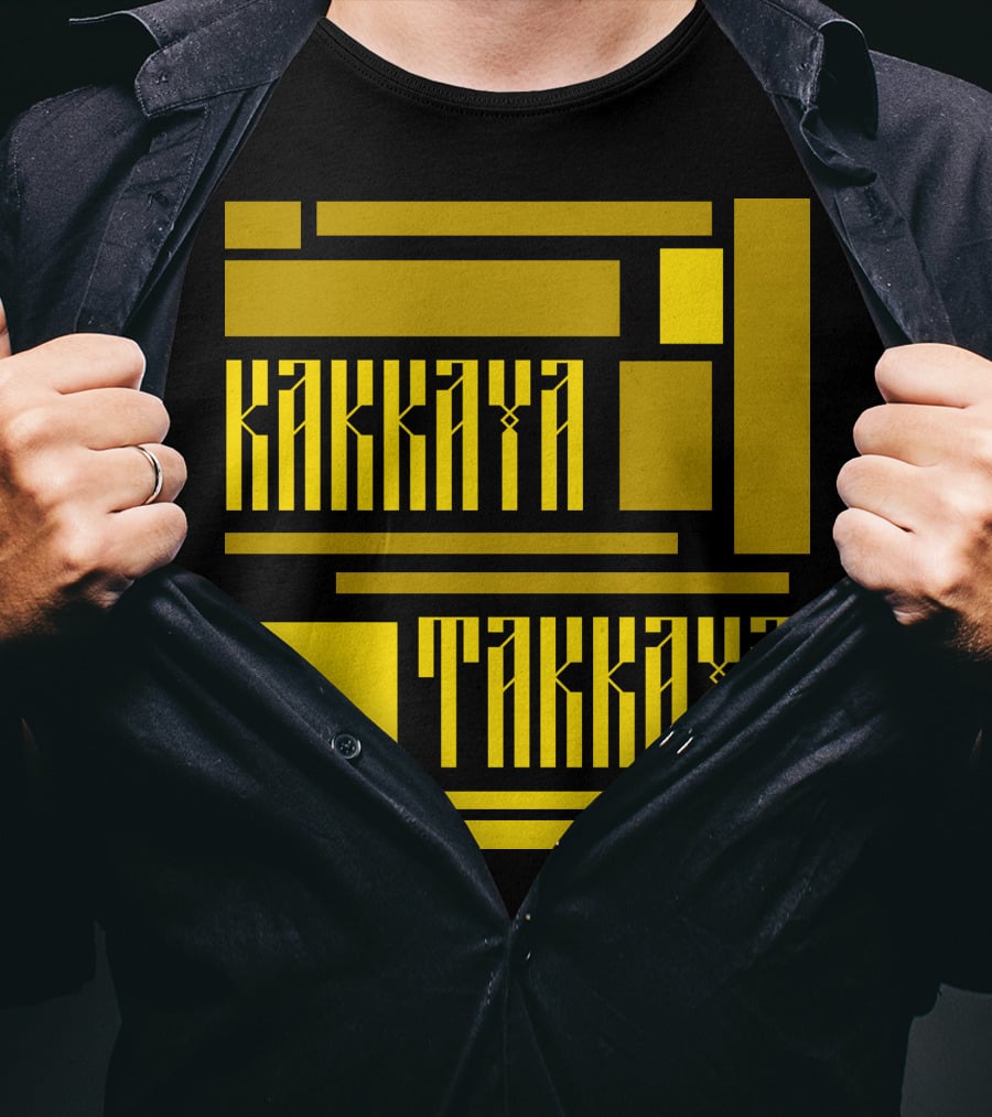 KAKKAYA TAKKAYA Bold Geometric Lettering T-Shirt