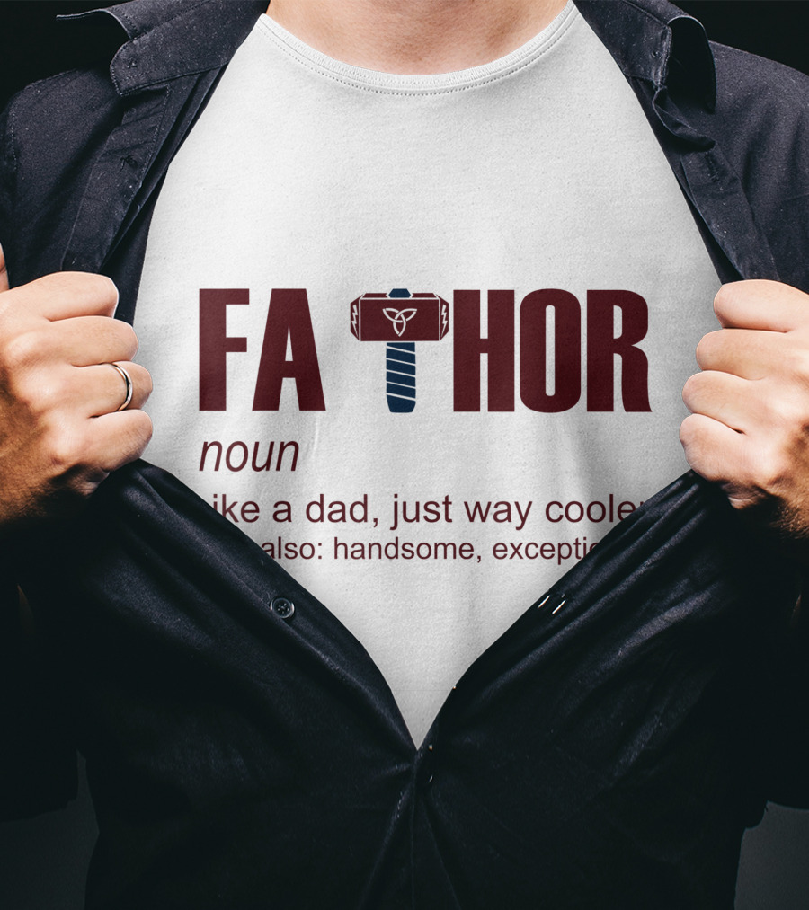 Fathor Father Day Like A Dad Just Way Cooler Hammer T-Shirt