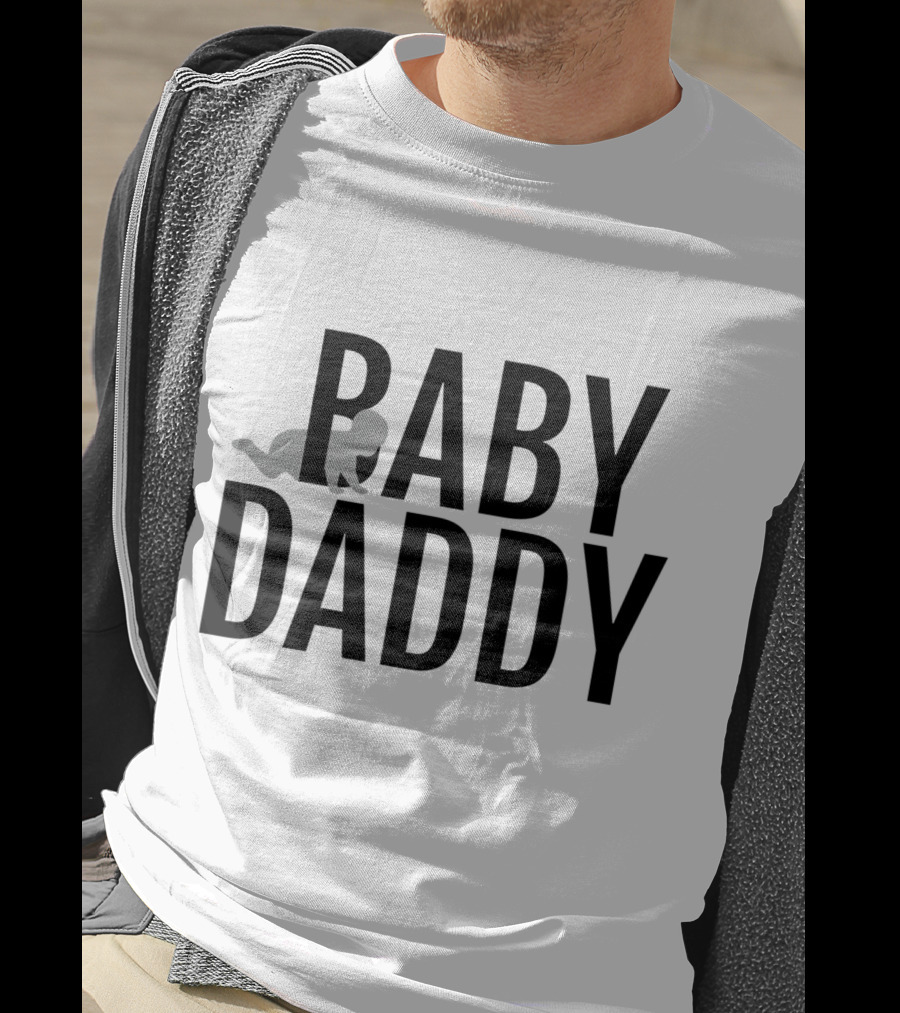 Baby Daddy Silhouette With Crawling Baby Image T-Shirt