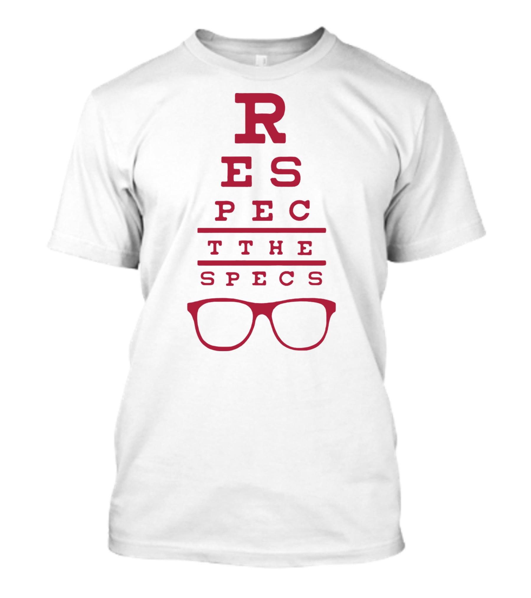 Respect The Specs Rodrigo Blankenship Eyewear Typography T-Shirt
