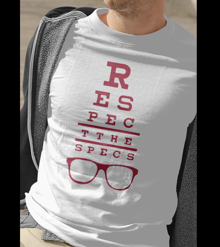 Respect The Specs Rodrigo Blankenship Eyewear Typography T-Shirt