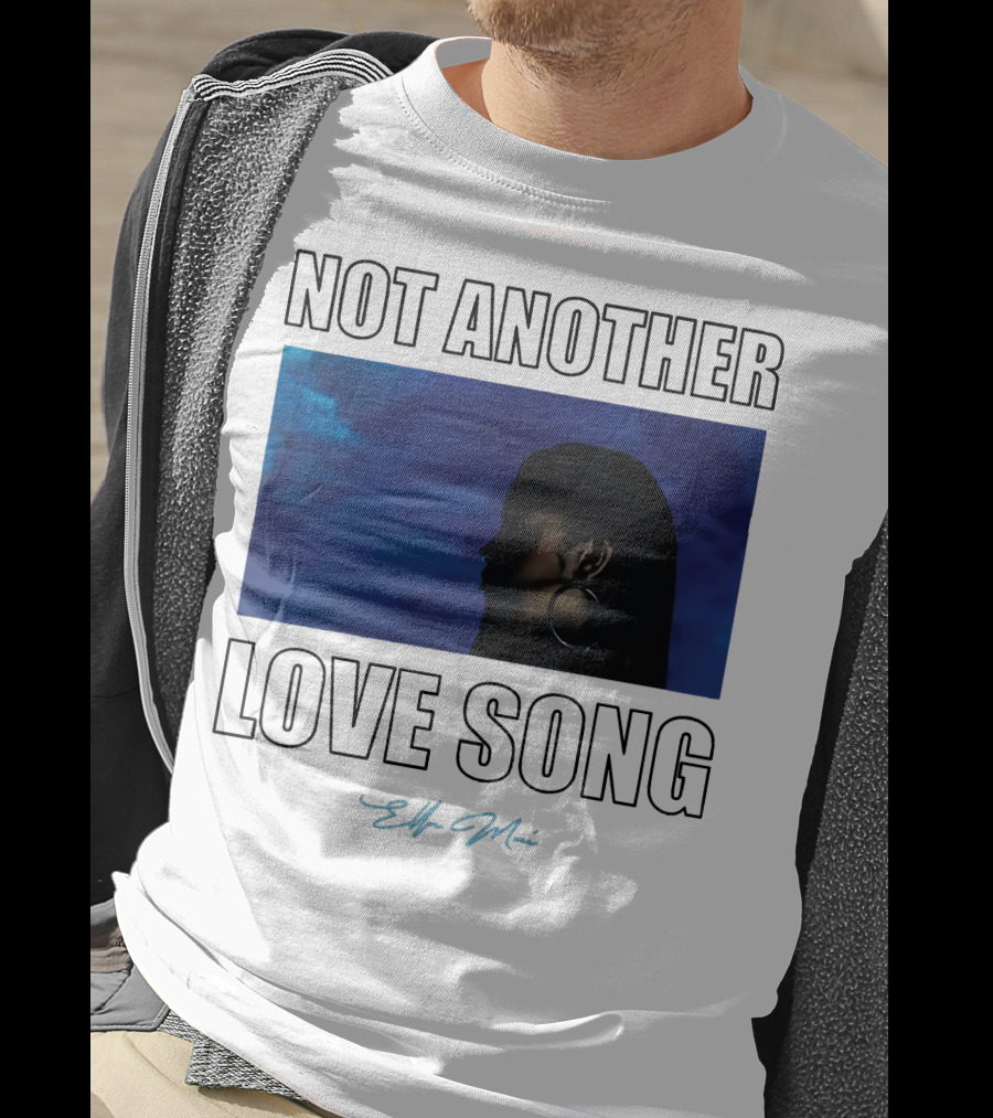 NOT Another Love Song Ella Mai Silhouette Blue Background T-Shirt