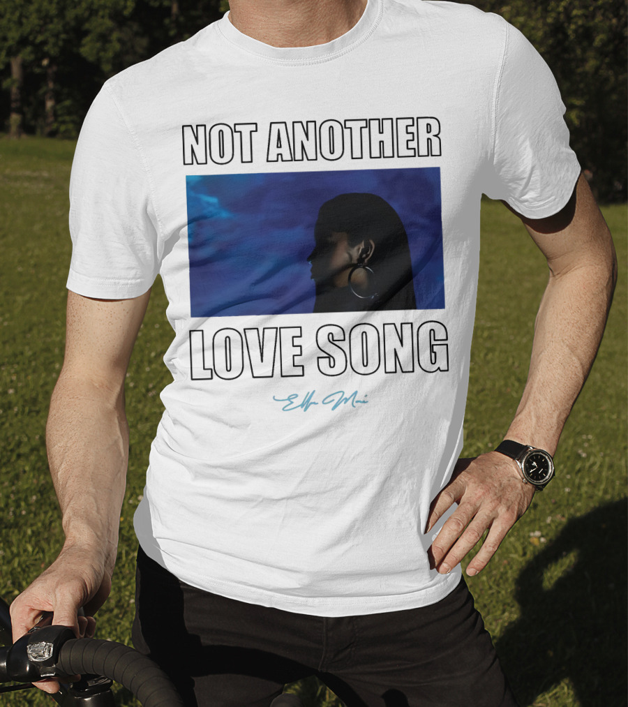 NOT Another Love Song Ella Mai Silhouette Blue Background T-Shirt