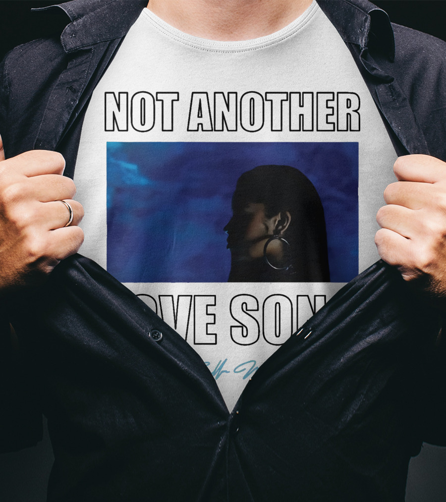 NOT Another Love Song Ella Mai Silhouette Blue Background T-Shirt