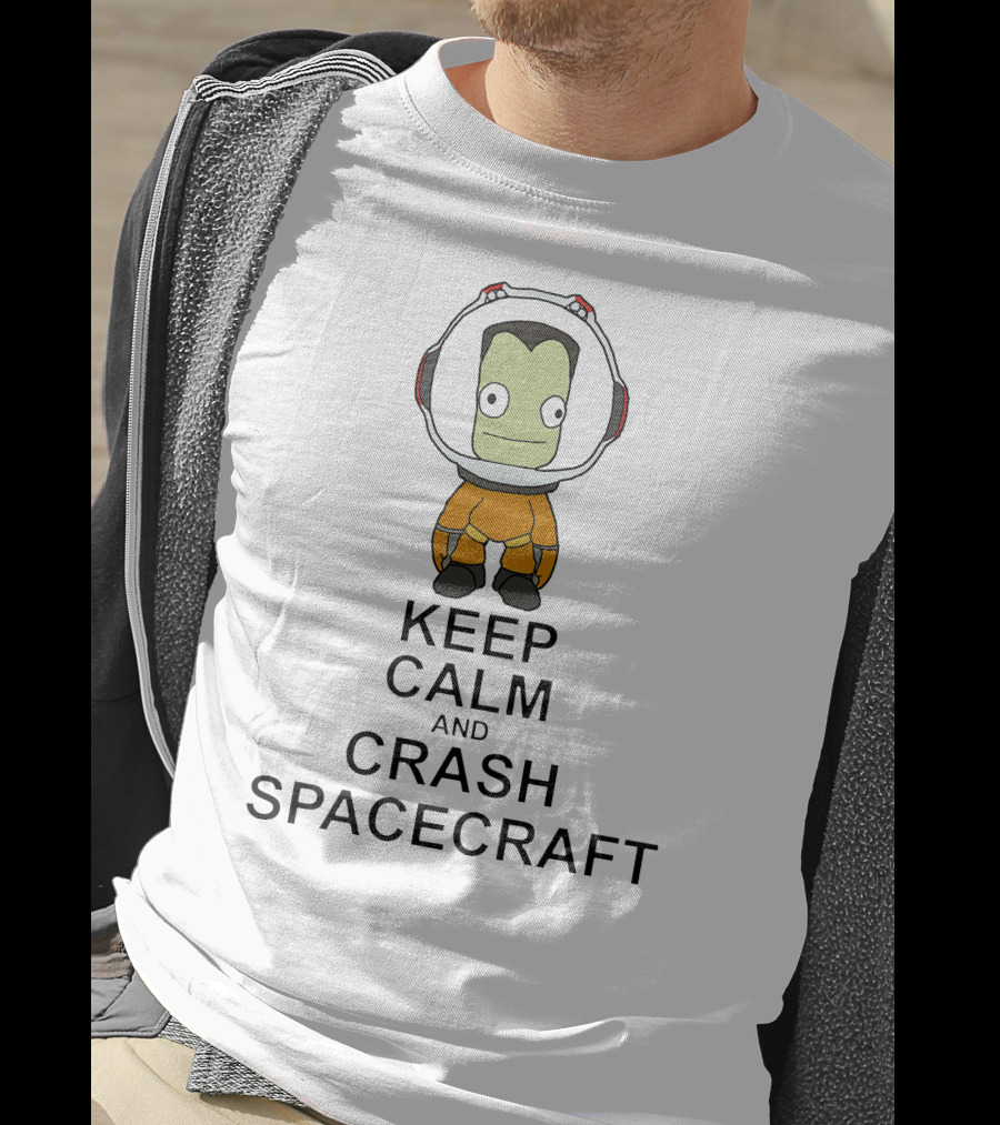 Kerbal Space Program Keep Calm And Crash Spacecraft T-Shirt