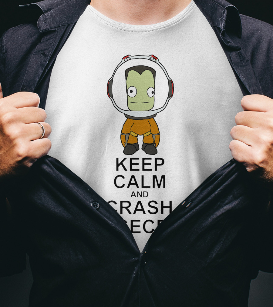 Kerbal Space Program Keep Calm And Crash Spacecraft T-Shirt