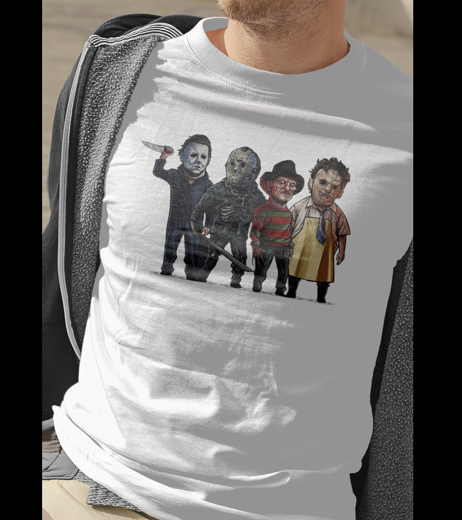 Summer Men MYERRS Michaell Halloween Horror Movie Characters Icons T-Shirt