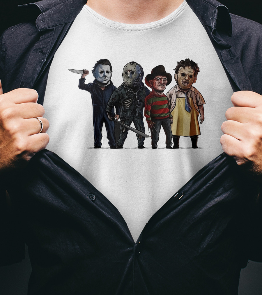 Summer Men MYERRS Michaell Halloween Horror Movie Characters Icons T-Shirt