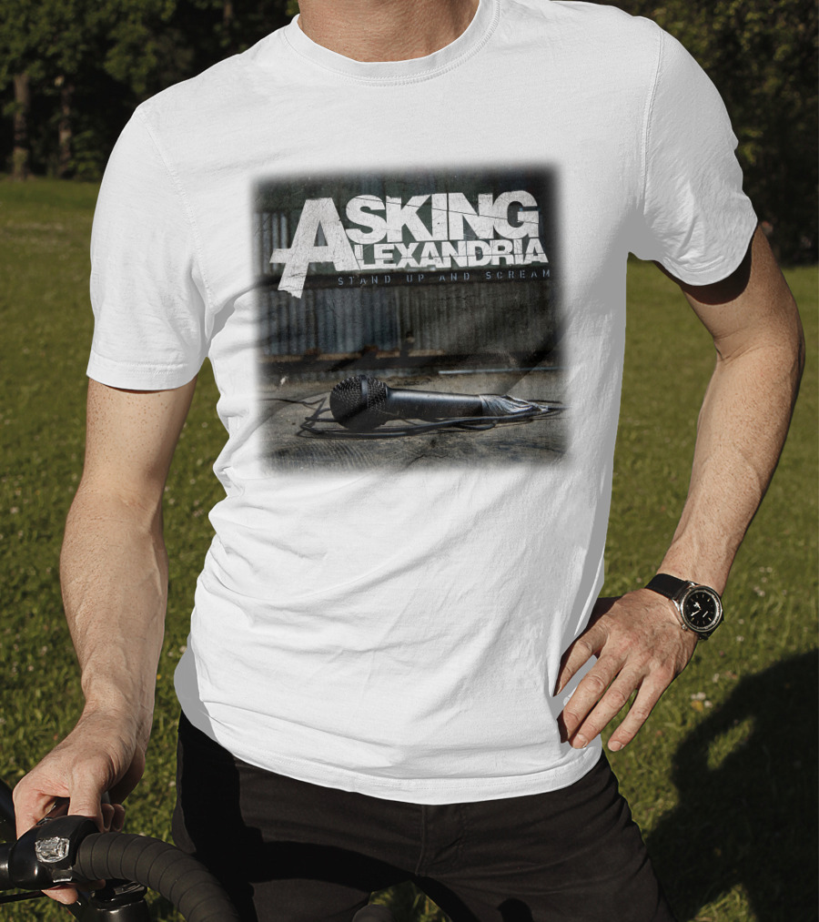 Asking Alexandria Stand Up And Scream Microphone Scene T-Shirt