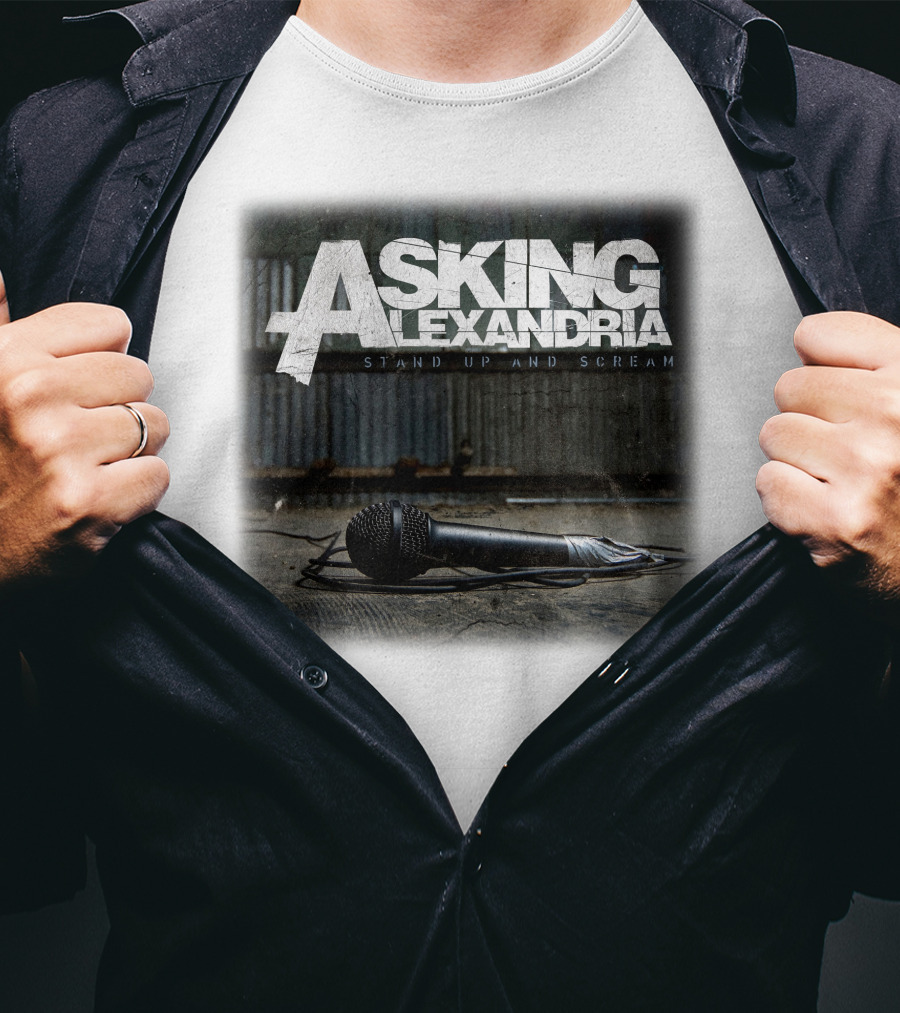 Asking Alexandria Stand Up And Scream Microphone Scene T-Shirt