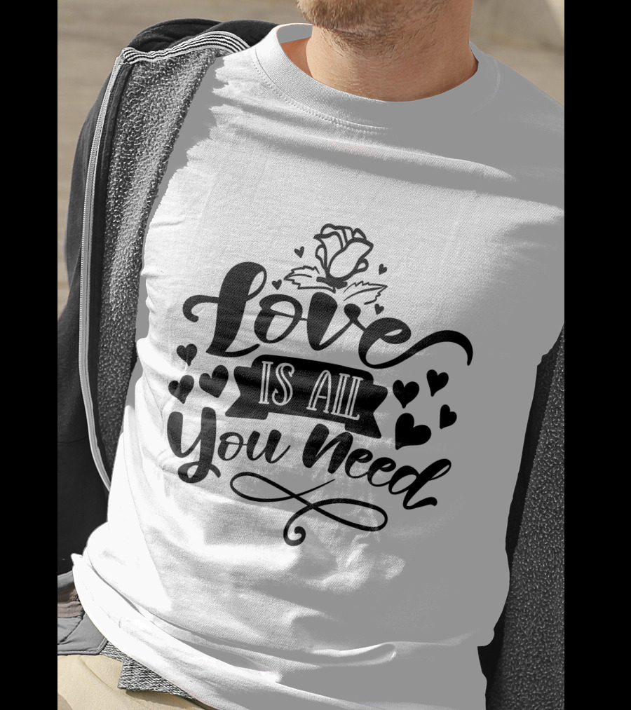 Love Is All You Need Hearts Rose T-Shirt