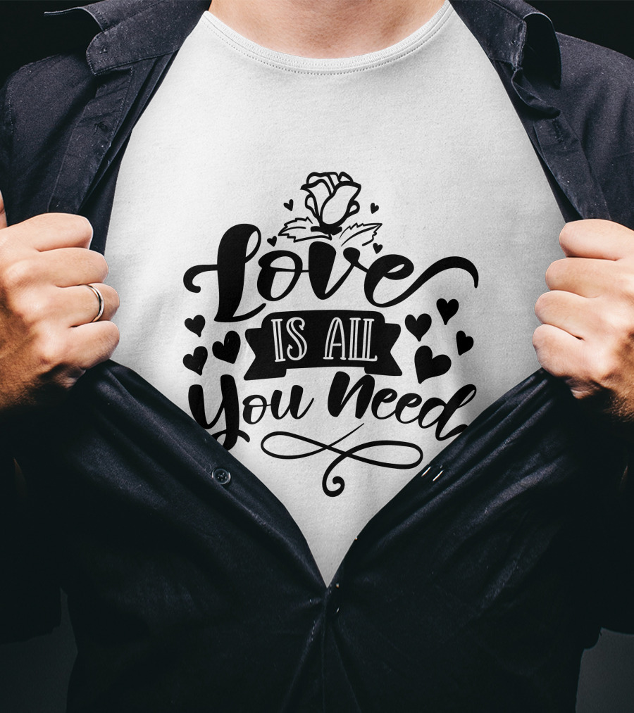 Love Is All You Need Hearts Rose T-Shirt
