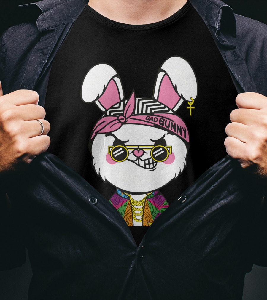 Bad Bunny Savage Rabbit Colorful T-Shirt
