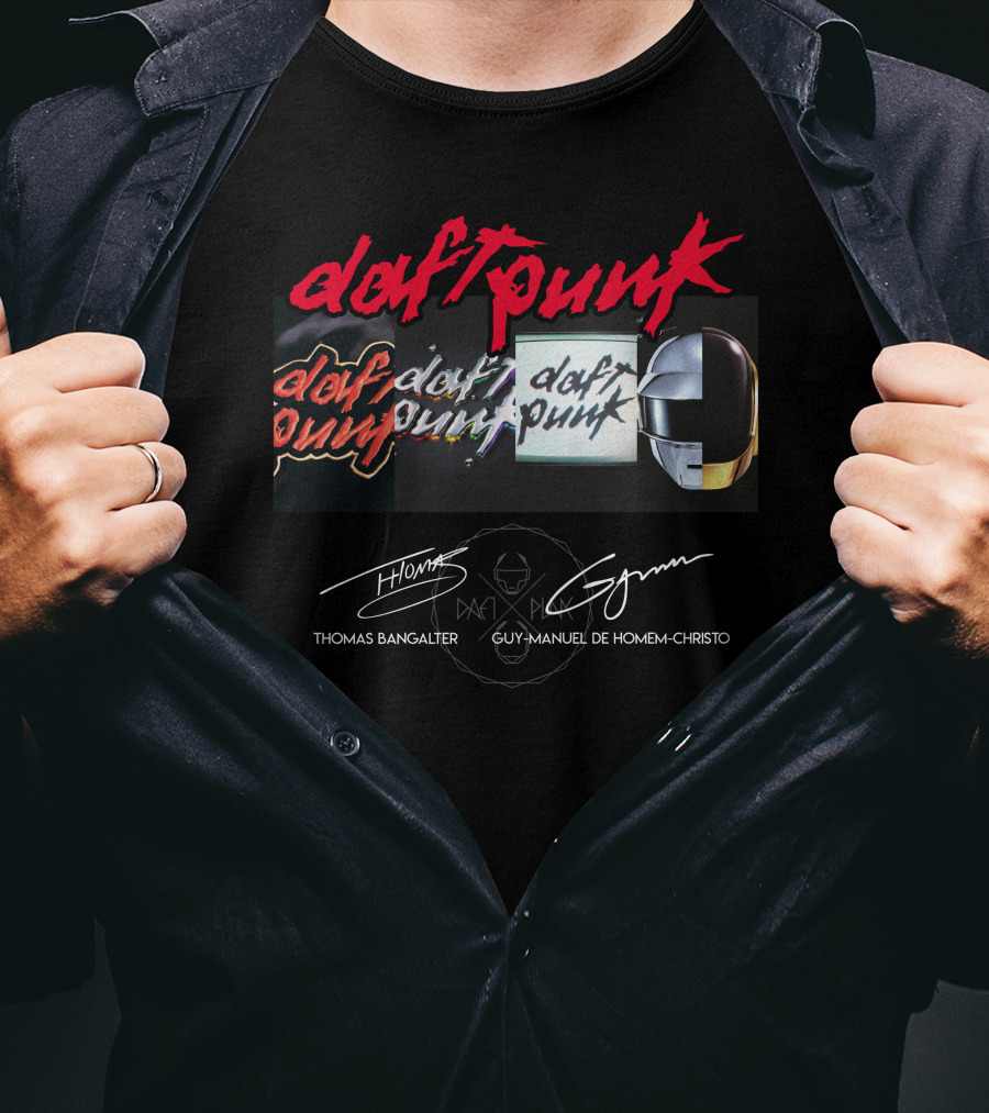 Daft Punk Thomas Bangalter Guy-Manuel De Homem-Christo Helmet T-Shirt