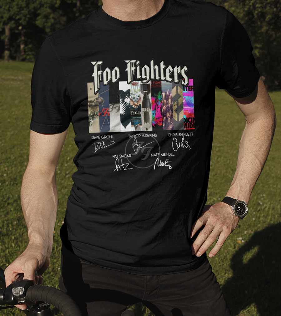 Foo Fighters Dave Grohl Taylor Hawkins Chris Shiflett Pat Smear Nate Mendel Album Covers T-Shirt