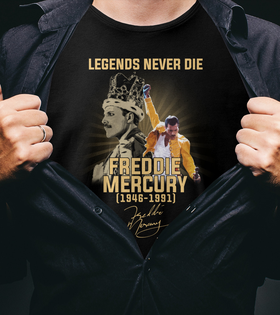 LEGENS NEVER DIE FREDDIE MERCURY (1946-1991) T-Shirt