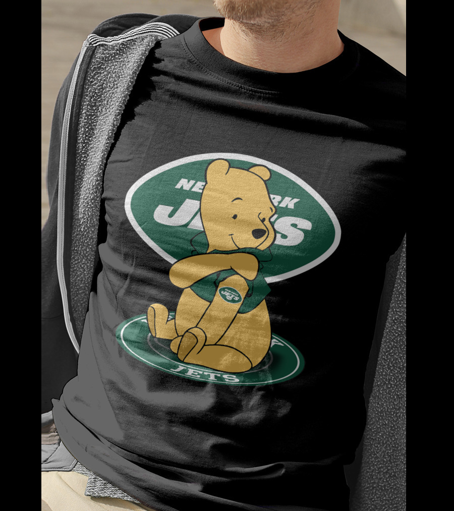 New York Jets Pooh Football T-Shirt
