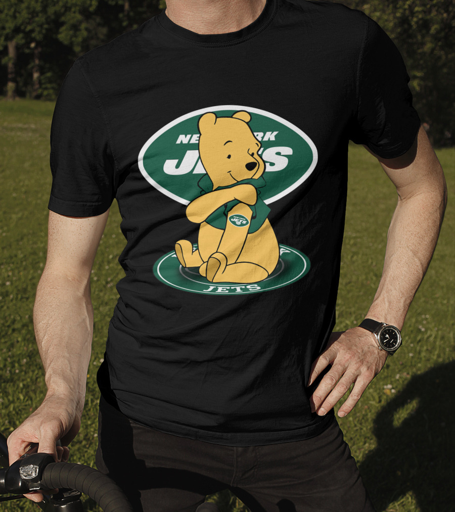 New York Jets Pooh Football T-Shirt