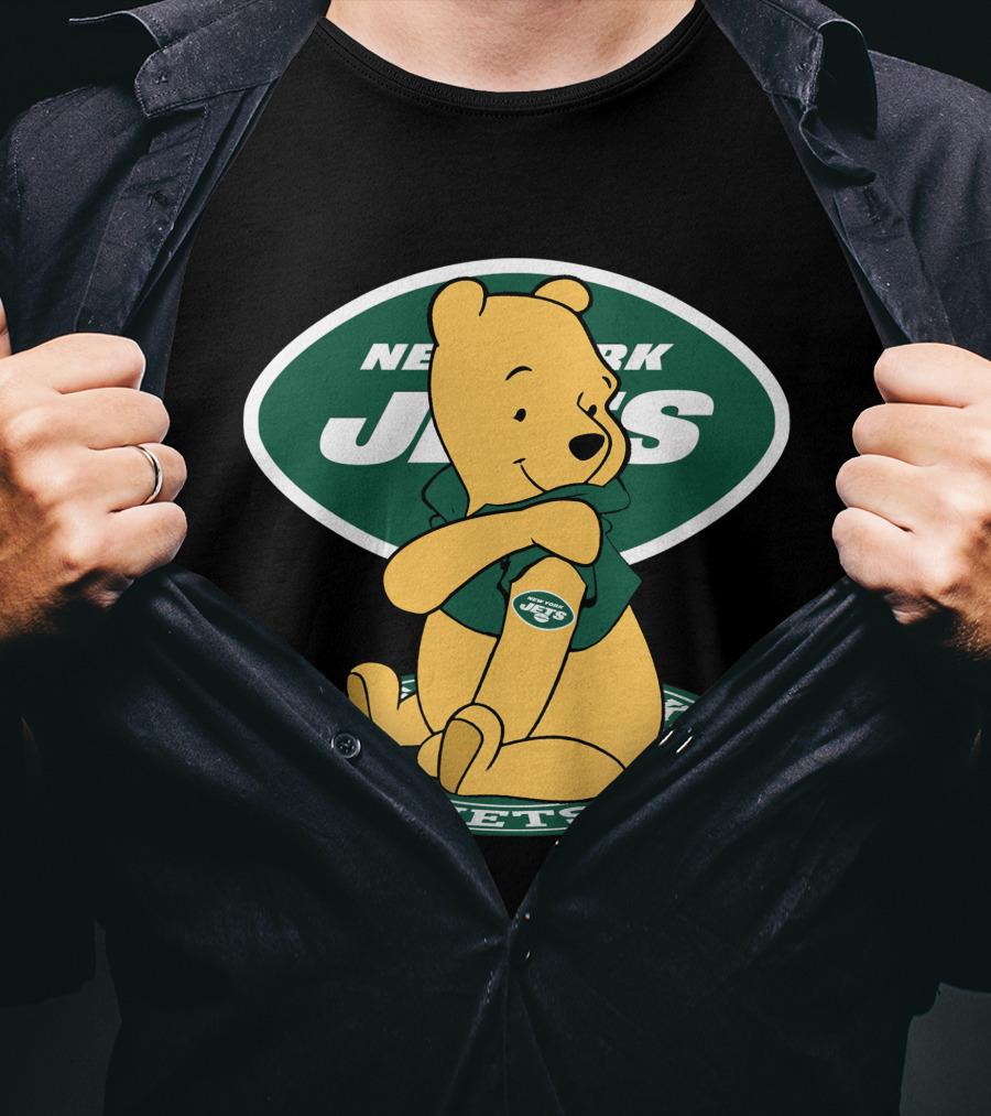 New York Jets Pooh Football T-Shirt