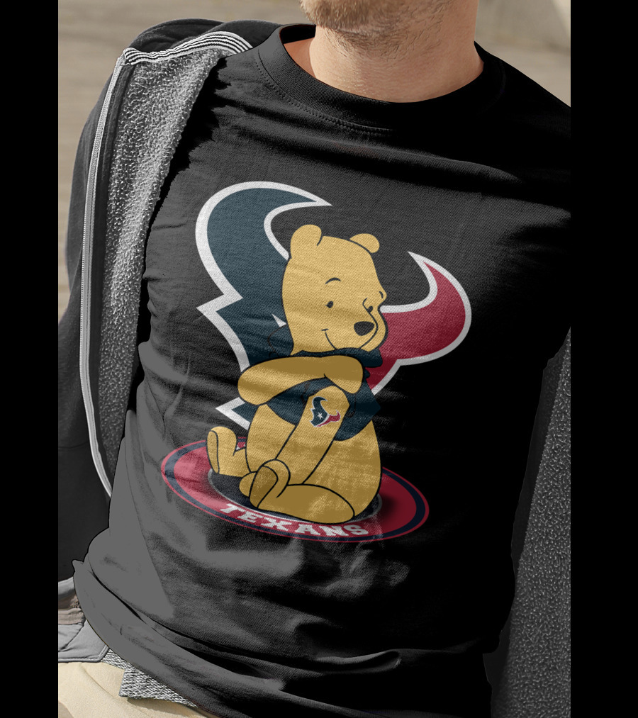 Pooh Texans Houston Logo Bears Football T-Shirt