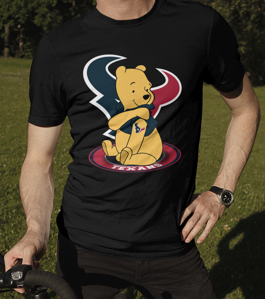 Pooh Texans Houston Logo Bears Football T-Shirt