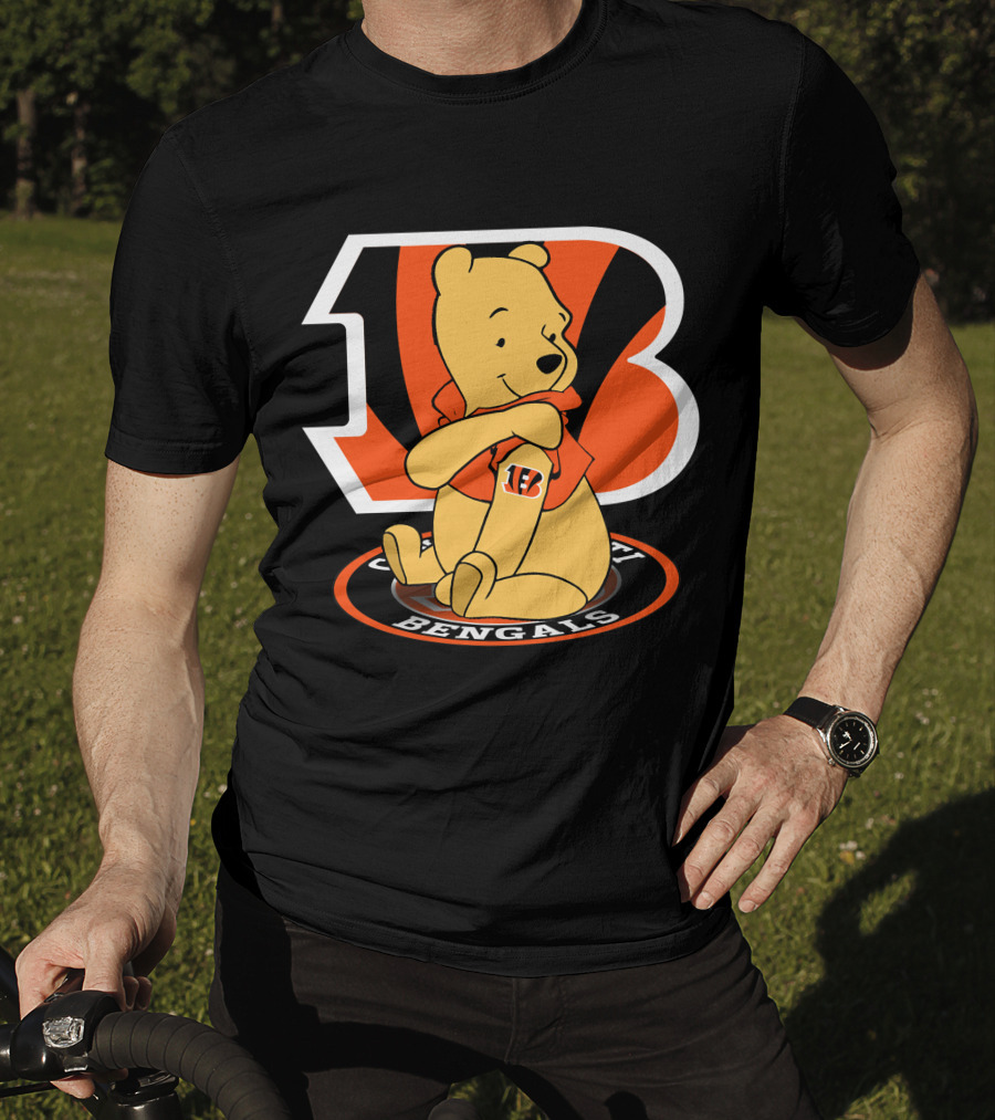 Cincinnati Bengals Pooh Football Crossover T-Shirt