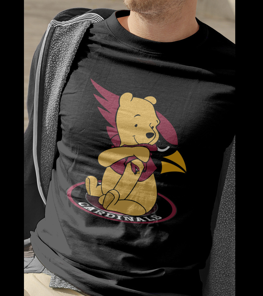 Pooh Cardinals Embracing Iconic Bird T-Shirt