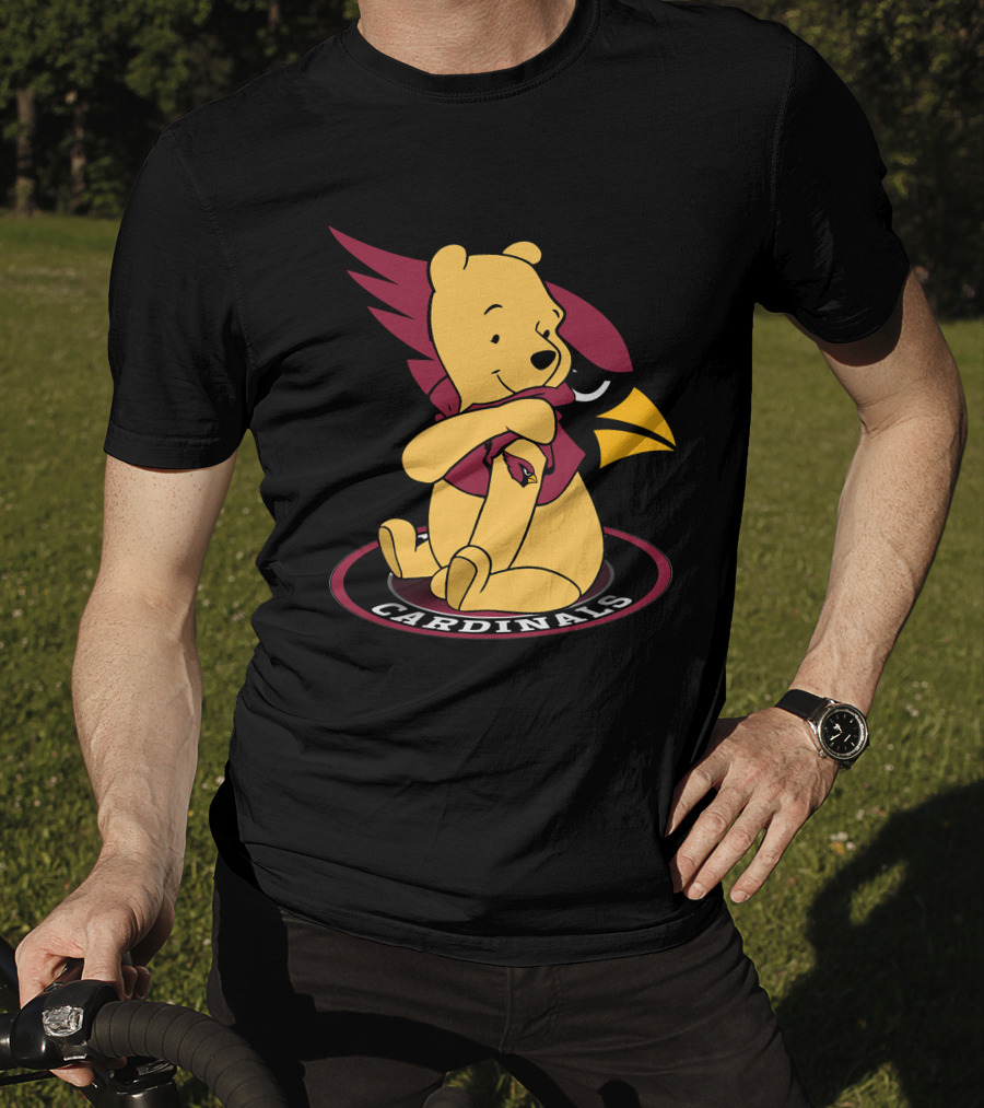 Pooh Cardinals Embracing Iconic Bird T-Shirt